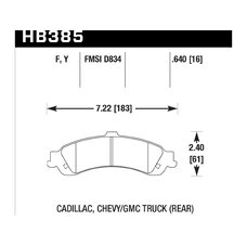 Колодки тормозные HB385F.640 HAWK HPS