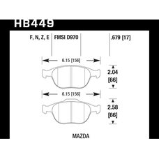 Колодки тормозные HB449Z.679 HAWK Perf. Ceramic