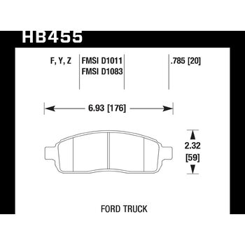Колодки тормозные HB455F.785 HAWK HPS