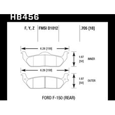 Колодки тормозные HB456Z.705 HAWK Perf. Ceramic