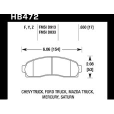 Колодки тормозные HB472Z.650 HAWK Perf. Ceramic