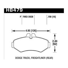 Колодки тормозные HB479P.700 HAWK SuperDuty; 18mm