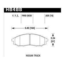 Колодки тормозные HB488F.629 HAWK HPS