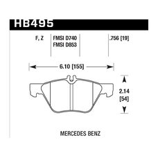 Колодки тормозные HB495Z.756 HAWK Perf. Ceramic