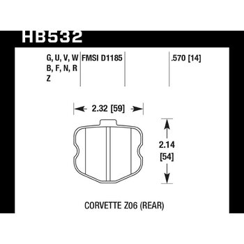 Колодки тормозные HB532F.570 HAWK HPS