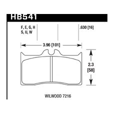 Колодки тормозные HB541F.630 HAWK HPS
