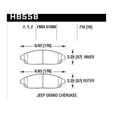 Колодки тормозные HB558Y.710 HAWK LTS