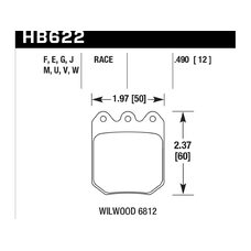 Колодки тормозные HB622F.490 HAWK HPS