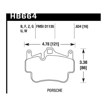 Колодки тормозные HB664B.634 HAWK HPS 5.0; 16mm