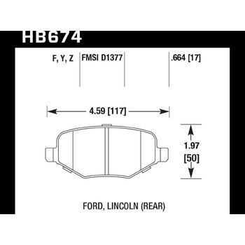 Колодки тормозные HB674Z.664 HAWK Perf. Ceramic