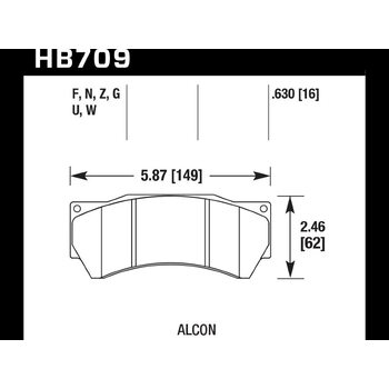 Колодки тормозные HB709B.630