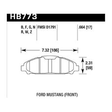 Колодки тормозные HB773B.664 HAWK HPS 5.0; 17mm