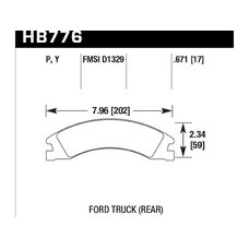 Колодки тормозные HB776P.671 HAWK SuperDuty; 17mm