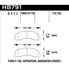 Колодки тормозные HB791B.714 HAWK HPS 5.0