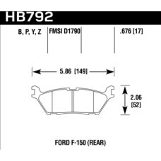 Колодки тормозные HB792B.676 HAWK HPS 5.0