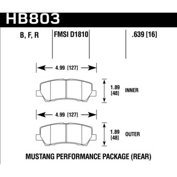 Колодки тормозные HB803B.639 HAWK HPS 5.0