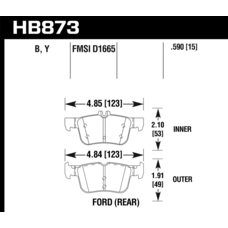 Колодки тормозные HB873Y.590