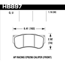 Колодки тормозные HB897U1.18 HAWK DTC-70 AP Racing CP6269