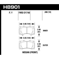 Колодки тормозные HB901P.696
