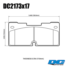 Колодки тормозные DC2173R17 DC brakes Street HD+, перед. Cadillac Escalade, Chevrolet Tahoe, 2021->