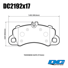 Колодки тормозные DC2192R17 DC brakes Street HD+, перед. PORSCHE CAYENNE 9YA 2018-> ; MACAN 2019->