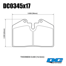 Колодки тормозные DC0345R17 DC Brakes Street HD+, задние StopTech задн.LC200, LX570 4поршн. ST41