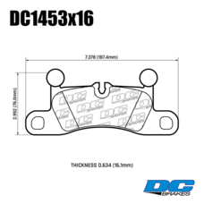 Колодки тормозные DC1453P16 DC Brakes Street STR.S+,  задние PORSCHE CAYENNE 92A, TOUAREG 7P5 2010->