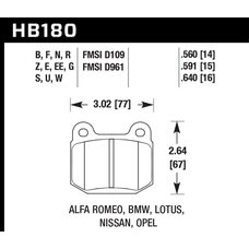 Колодки тормозные HB180D.560 HAWK ER-1