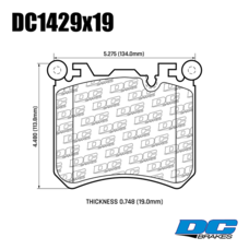 Колодки тормозные DC1429P19 DC Brakes Street STR.S+, перед BMW X5M E70; X6M E71; X5 F15; X6 F16