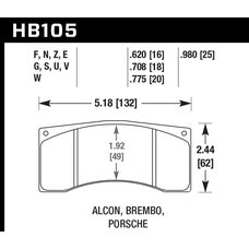 Колодки тормозные HB105D.620 HAWK ER-1