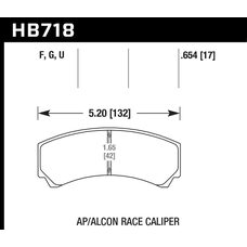 Колодки тормозные HB718D.654 HAWK ER-1 HP-Brakes HPB-BP607; D=42mm (17mm)