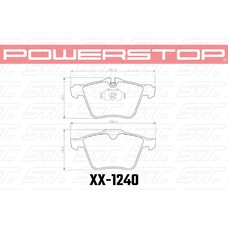 Колодки тормозные 17-1240 PowerStop Z17 передние JAGUAR XJ (350, 358, 351); XF (250); XK; S-Type