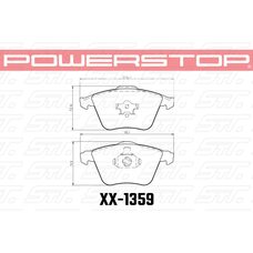 Колодки тормозные 17-1359 PowerStop Z17 передние Audi TT 8J; S3 8P; Golf 6 R
