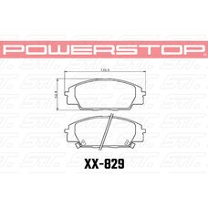 Колодки тормозные 17-829 PowerStop Z17 передние Honda Civic EP3 Type-R