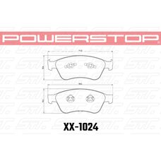 Колодки тормозные 23-1024 PowerStop Z23  передние AUDI S6, S8 2007-2012