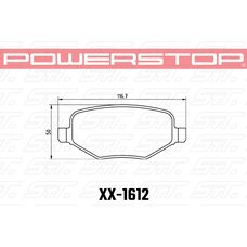 Колодки тормозные 23-1612 PowerStop Z23 задние Ford Explorer AWD 2010-2019