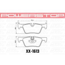 Колодки тормозные 23-1613 PowerStop Z23 задние BMW F20 F22 F30 F31 F32 F33 F34 F36