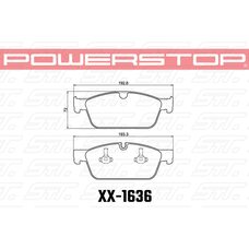 Колодки тормозные 23-1636 PowerStop Z23 передние MB GL W166 AMG Sports Package