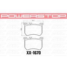 Колодки тормозные 23-1670 PowerStop Z23 передние MB S-class W221; SL R231