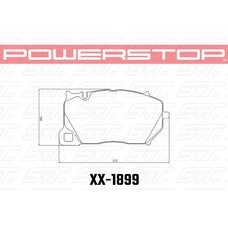 Колодки тормозные 23-1899 PowerStop Z23 передние под AKEBONO 10pot; PORSCHE CAYENNE 20" 2018-> ; TAY