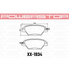 Колодки тормозные 23-1934 PowerStop Z23 задние MAZDA CX-8; CX-9;