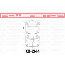 Колодки тормозные 23-2144 PowerStop Z23 задние KIA STINGER; GENESIS G70;