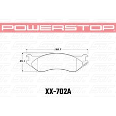 Колодки тормозные 23-702A PowerStop Z23 передние LINCOLN / DODGE / FORD