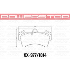 Колодки тормозные 23-977/1014 PowerStop Z23 передние PORSCHE Cayenne (955); Audi Q7; VW Touareg