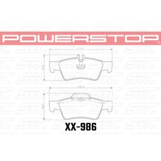 Колодки тормозные 23-986 PowerStop Z23 задние MB E W211; W212; S-class W220; W221