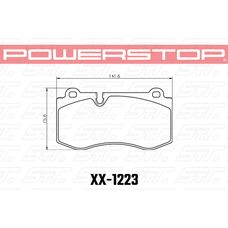 Колодки тормозные 26-1223 PowerStop Z26 передние Mercedes-Benz CLS C219; E W211; SL R230