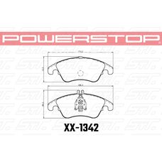 Колодки тормозные 26-1342 PowerStop Z26 передние MB SLK R172; CLS C218; E W212