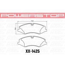 Колодки тормозные 26-1425 PowerStop Z26 передние RANGE ROVER SPORT; IV; колесо 19"