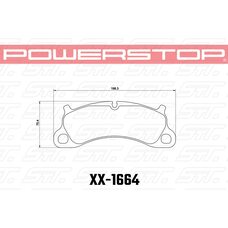 Колодки тормозные 26-1664 PowerStop Z26 передние Porsche 911 Carrera S 2011-15 ; Boxster Spyder 981