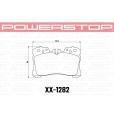 Колодки тормозные 36-1282 PowerStop Z36 передние Lexus LS (F4), LS350, LS500 2017->